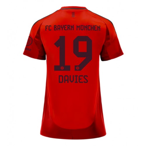 Fotbalové Dres Bayern Munich Alphonso Davies #19 Dámské Domácí 2024-25 Krátký Rukáv